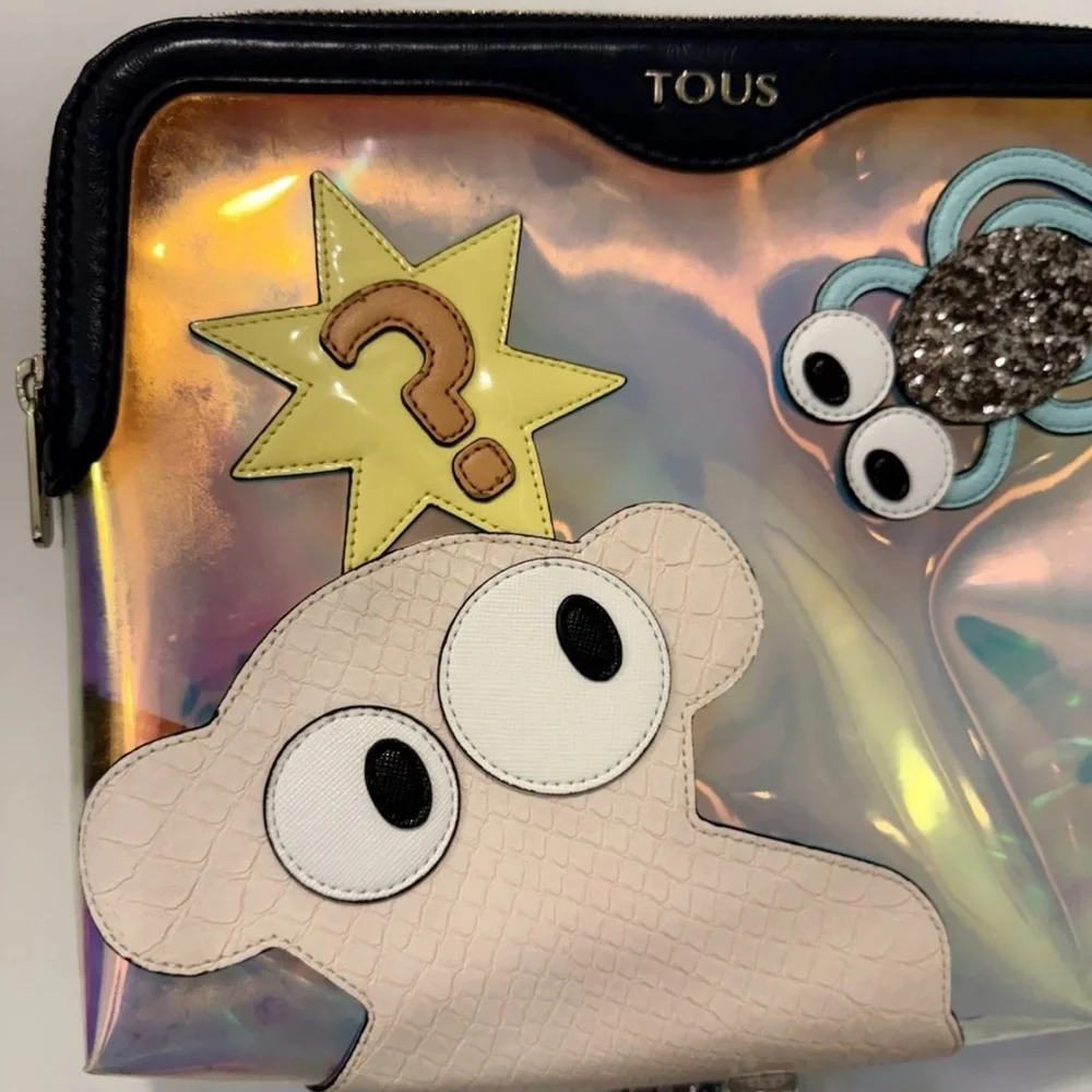 Rare TOUS Compliments Holographic Pouch – Limited Edition Character Design‎